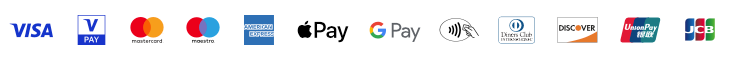 Visa, Mastercard, Maestro, Amex, Apple Pay, Google Pay u.a.