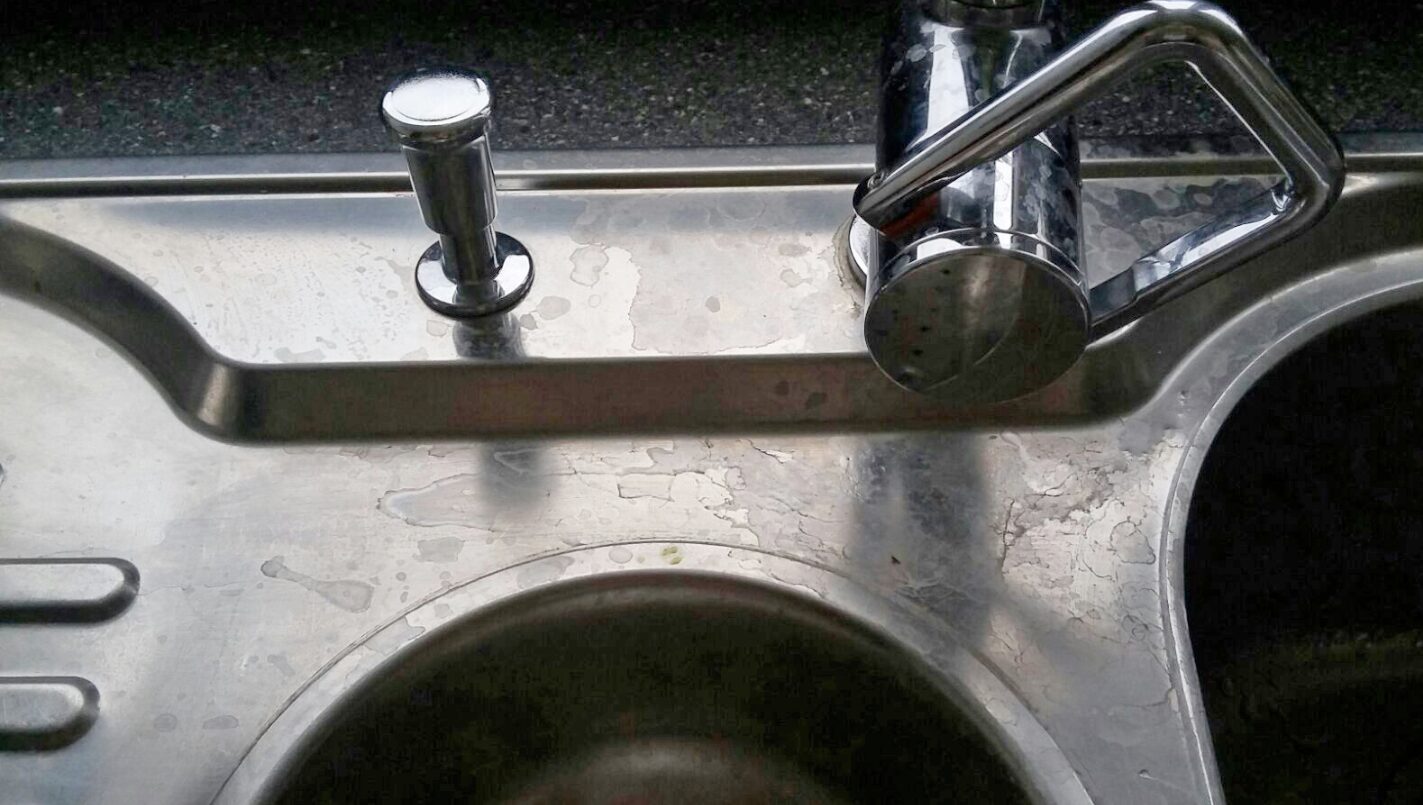 Küchenabwaschbecken vorher